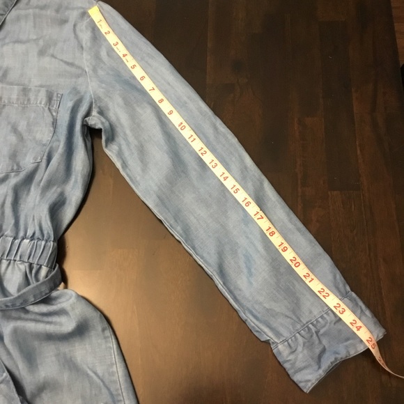 New York & Company Chambray Utility Romper Size L NWOT - Picture 13 of 16